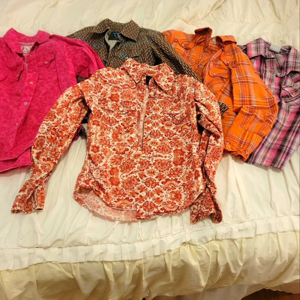Lot of little girls western shirts
